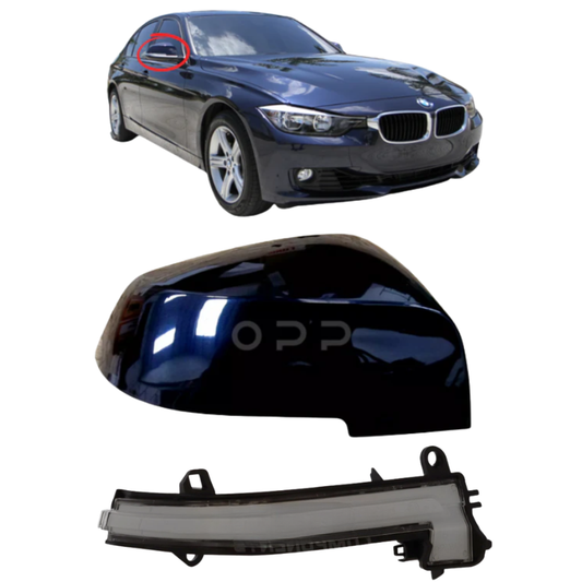 BMW 1 Series 2010-2019 Door Wing Mirror Cover & Indicator Painted Imperial Blue Met A89