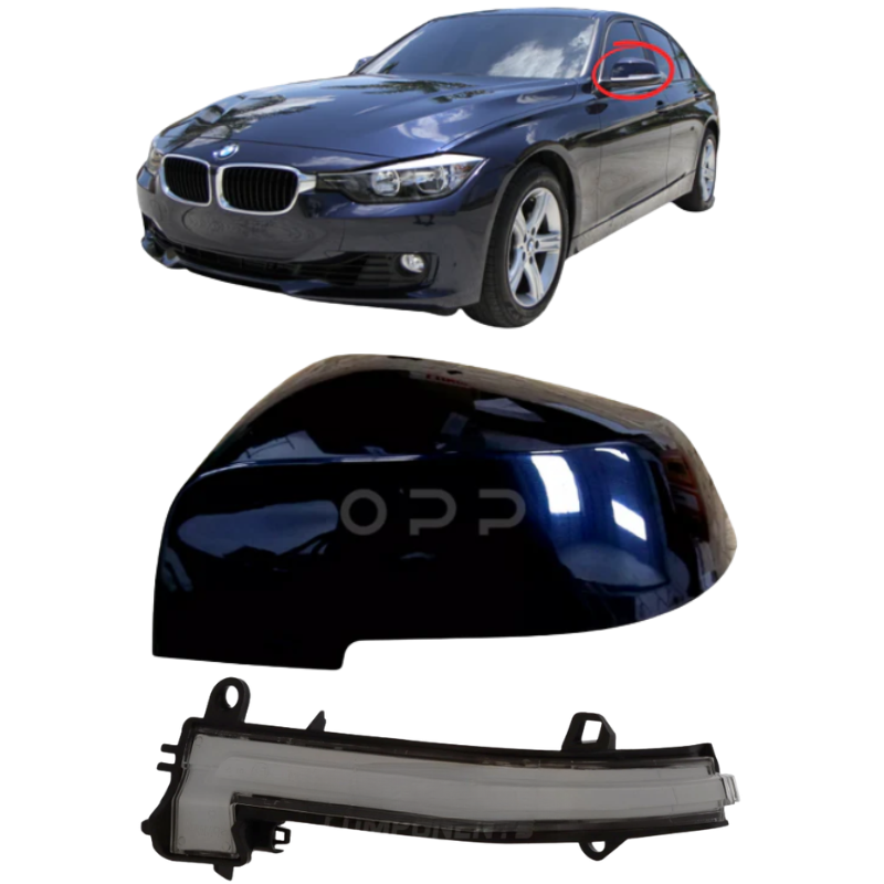 BMW 1 Series 2010-2019 Door Wing Mirror Cover & Indicator Painted Imperial Blue Met A89