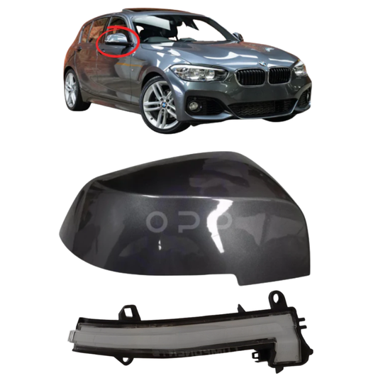 BMW 1 Series 2010-2019 Door Wing Mirror Cover & Indicator Painted Mineral Grey B39