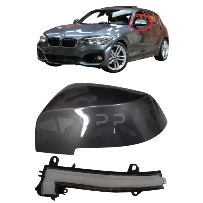 BMW 1 Series 2010-2019 Door Wing Mirror Cover & Indicator Painted Mineral Grey B39