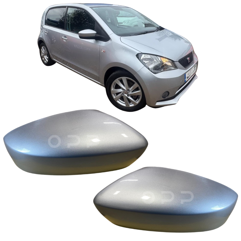 Seat Mii 2012-2019 Door Wing Mirror Cover Painted Reflex Silver