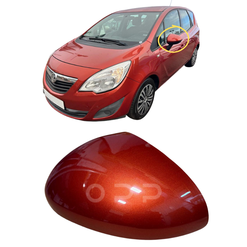 Vauxhall Meriva 2010-2017 Door Wing Mirror Cover Painted Chilli Orange