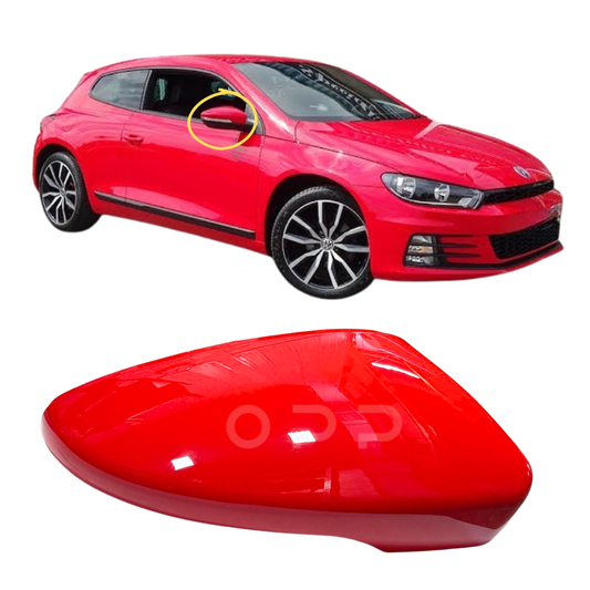 VW Scirocco 2008-2017 Door Wing Mirror Cover Painted Tornado Red LY3D