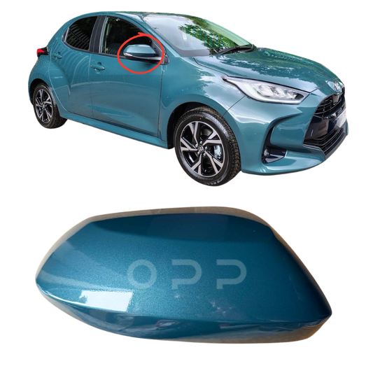 Toyota Yaris 2020-2025 Door Wing Mirror Cover Painted Forest Green