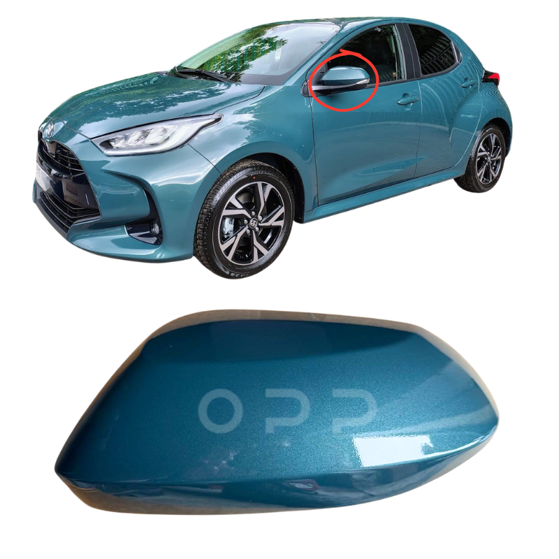 Toyota Yaris 2020-2025 Door Wing Mirror Cover Painted Forest Green