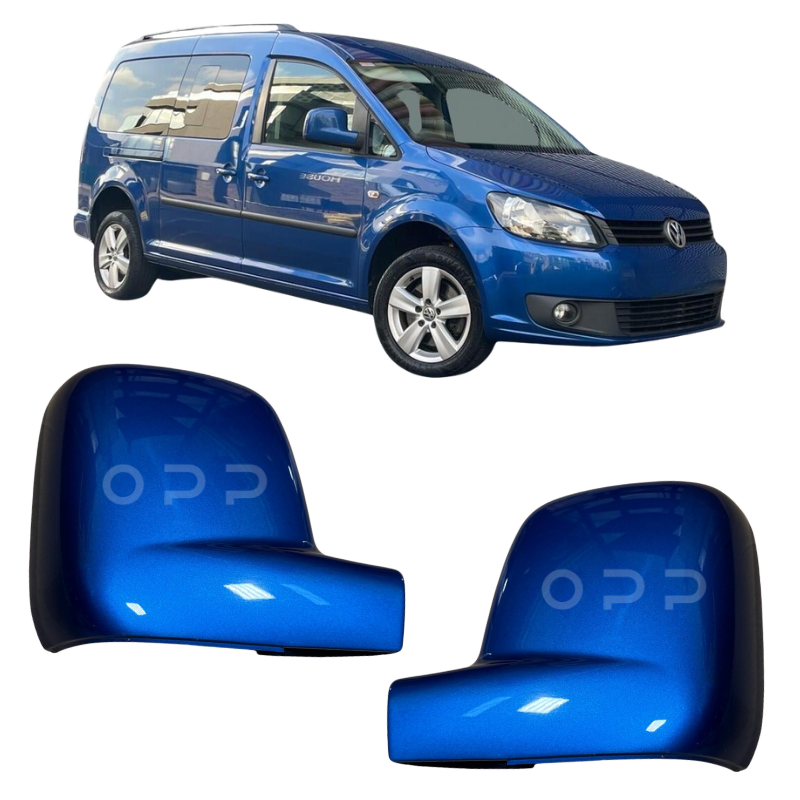 VW Caddy 2004-2021 Door Wing Mirror Cover Painted Ravenna Blue LA5W
