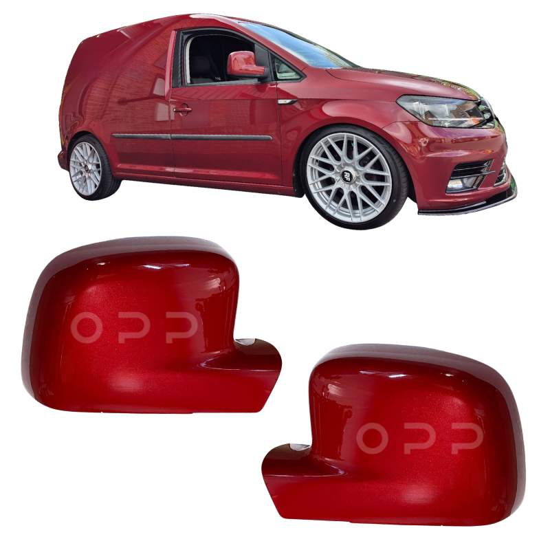 VW Caddy 2004-2021 Door Wing Mirror Cover Painted Fortana Red LB3Z