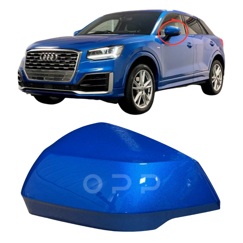 Audi Q2 Q3 2017-2024 Door Wing Mirror Cover Painted Ara Blue LX5J