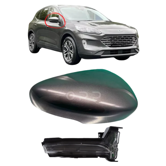 Ford Kuga 2019- Door Wing Mirror Cover & Indicator Painted Magnetic Grey