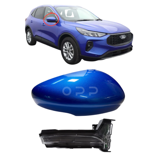 Ford Kuga 2019- Door Wing Mirror Cover & Indicator Painted Desert Island Blue