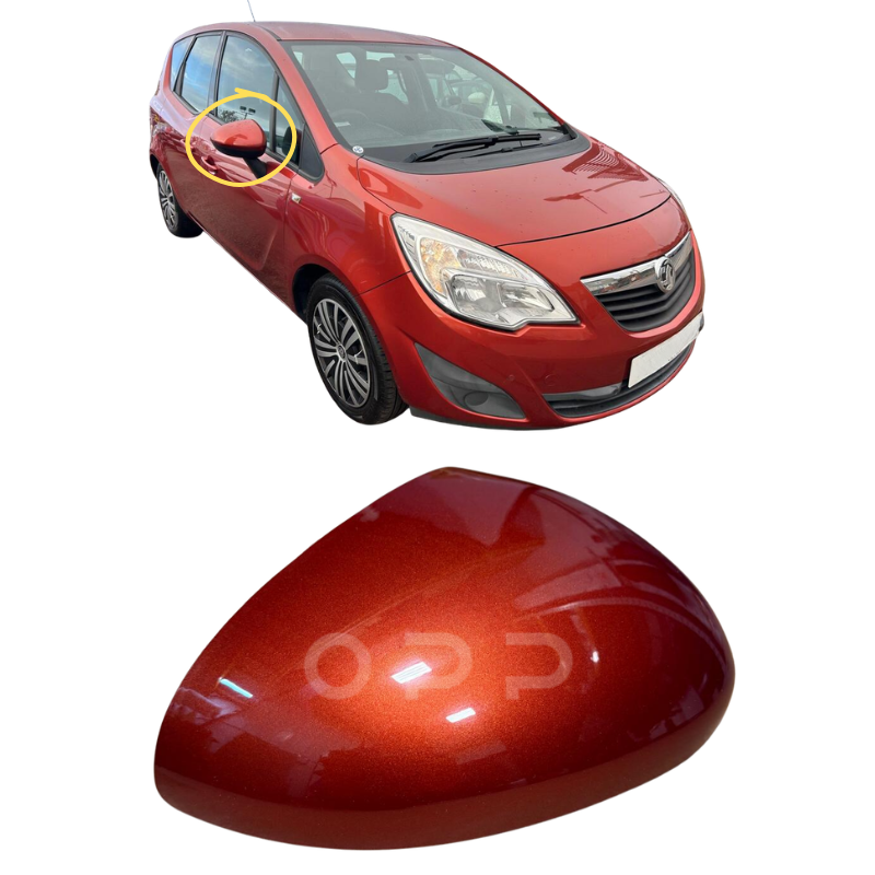 Vauxhall Meriva 2010-2017 Door Wing Mirror Cover Painted Chilli Orange