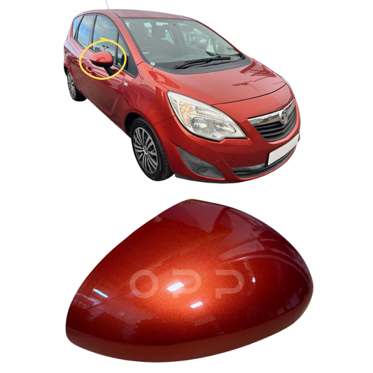Vauxhall Meriva 2010-2017 Door Wing Mirror Cover Painted Chilli Orange