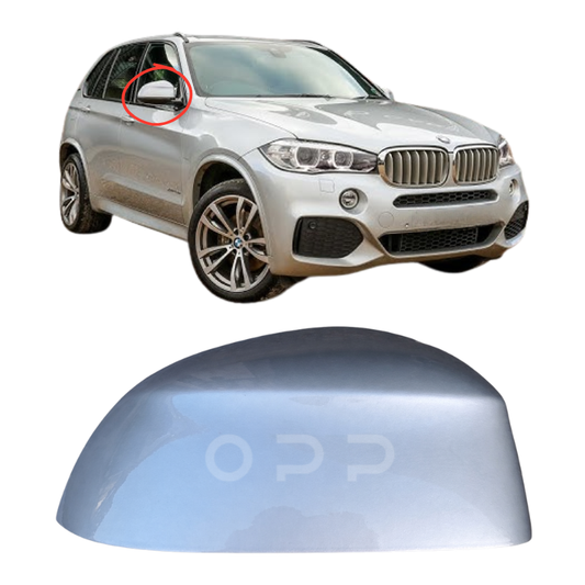 BMW X5 F15 2013-2019 Door Wing Mirror Cover Painted Glacier Silver