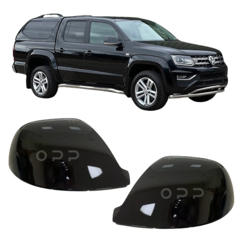 VW Amarok 2010-2021 Door Wing Mirror Cover Painted LC9X Deep Black Pearl