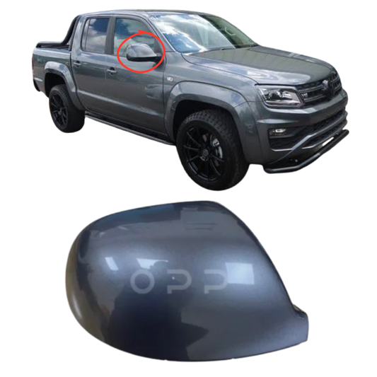 VW Amarok 2010-2021 Door Wing Mirror Cover Painted Indium Grey LR7H