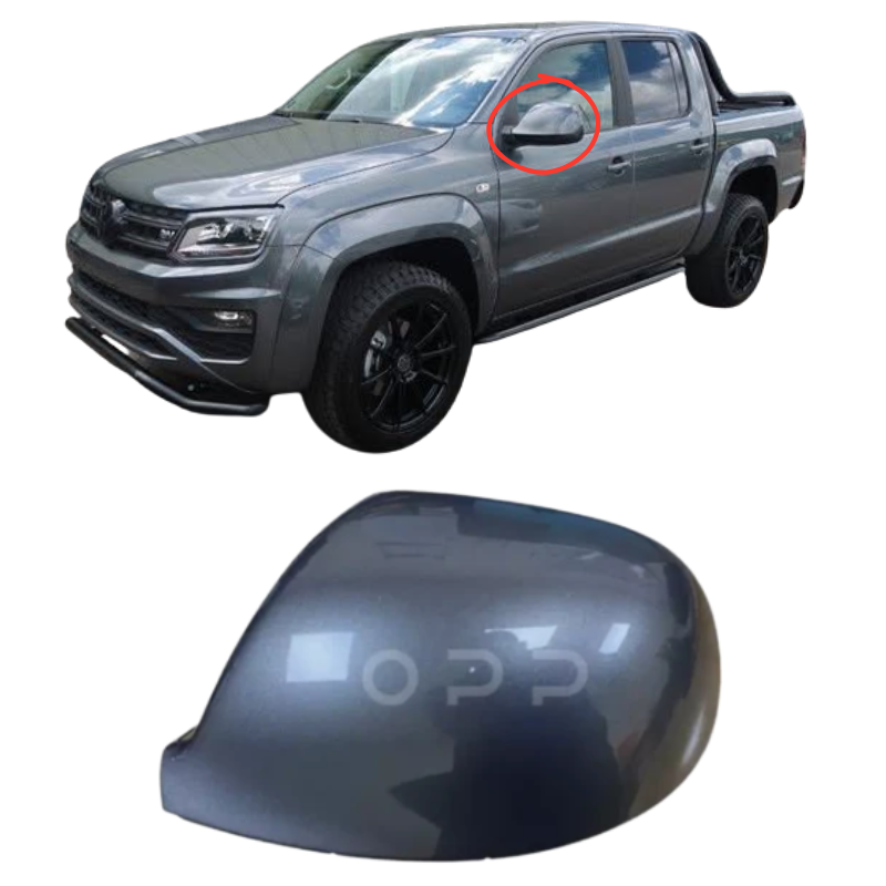 VW Amarok 2010-2021 Door Wing Mirror Cover Painted Indium Grey LR7H