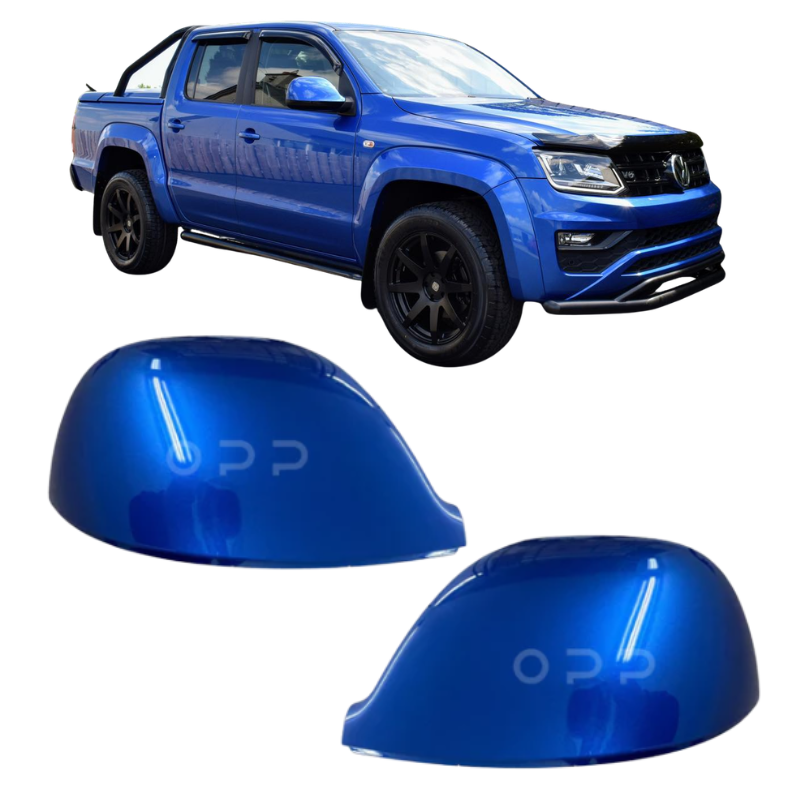 VW Amarok 2010-2021 Door Wing Mirror Cover Painted Ravenna Blue LA5W
