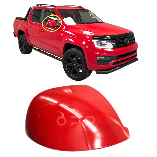 VW Amarok 2010-2021 Door Wing Mirror Cover Painted Tornado Red LY3D