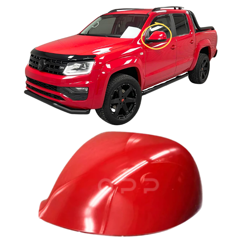 VW Amarok 2010-2021 Door Wing Mirror Cover Painted Tornado Red LY3D
