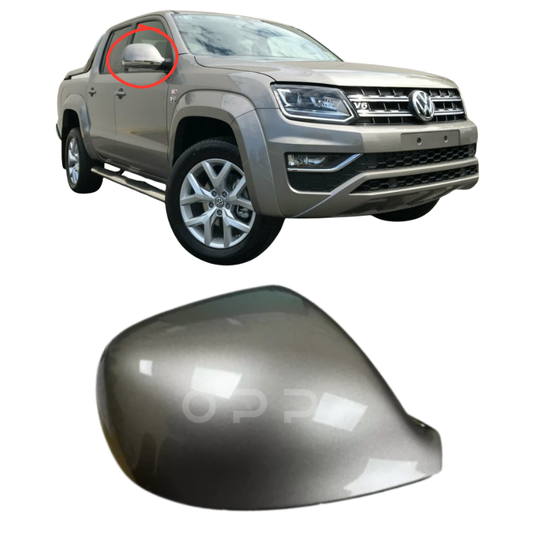 VW Amarok 2010-2021 Door Wing Mirror Cover Painted Mojave Beige LH1X
