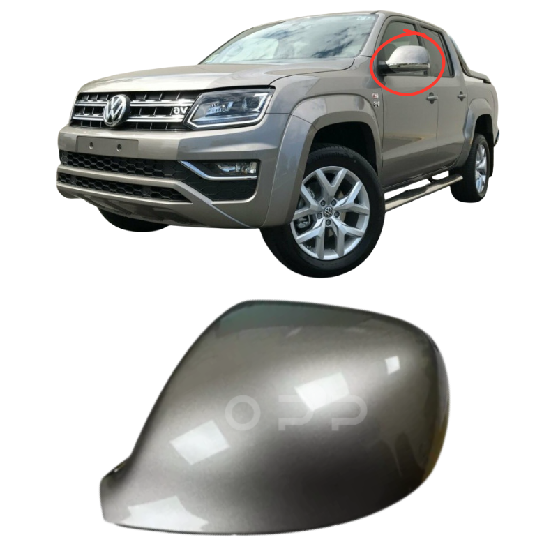 VW Amarok 2010-2021 Door Wing Mirror Cover Painted Mojave Beige LH1X