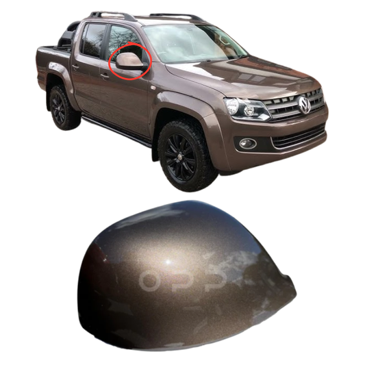 VW Amarok 2010-2021 Door Wing Mirror Cover Painted Chestnut Brown LH8W