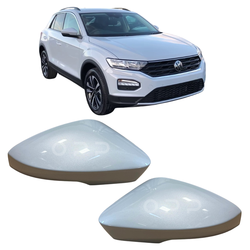 VW T-Roc 2017-2022 Door Wing Mirror Cover Painted White Silver