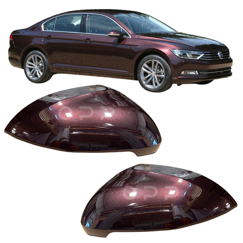 VW Passat MK7 B8 2015- Door Wing Mirror Cover Painted Crimson Red LD3Y