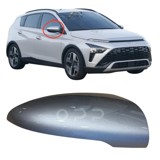 Hyundai Bayon 2022- Door Wing Mirror Cover Painted Silver