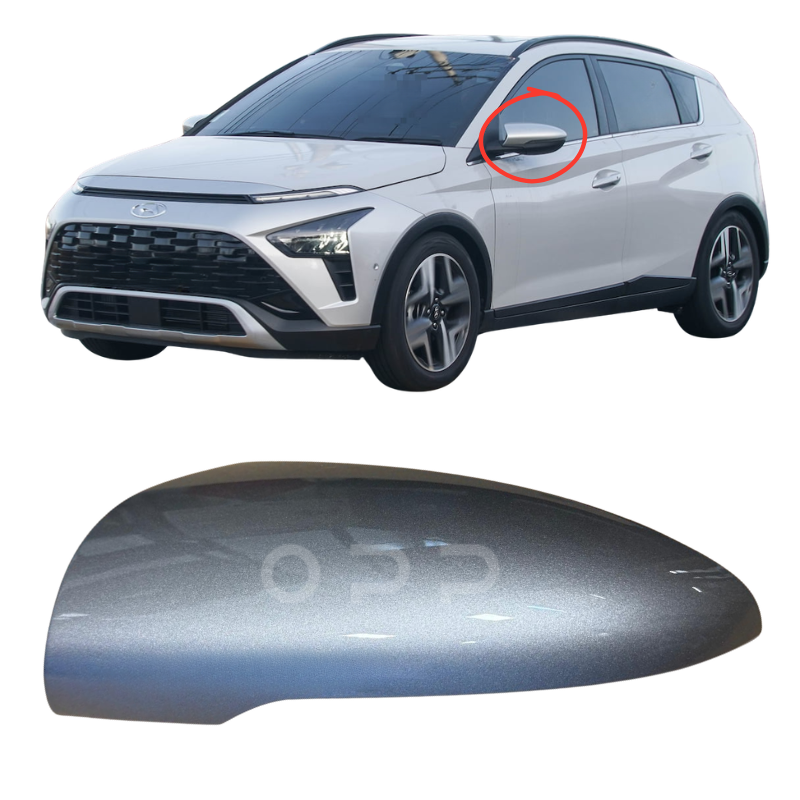 Hyundai Bayon 2022- Door Wing Mirror Cover Painted Silver