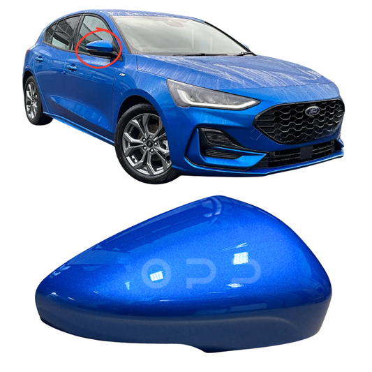 Ford Focus MK4 2018- Door Wing Mirror Cover Painted Desert Island Blue