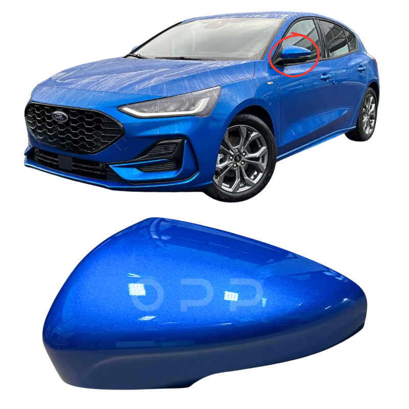 Ford Focus MK4 2018- Door Wing Mirror Cover Painted Desert Island Blue