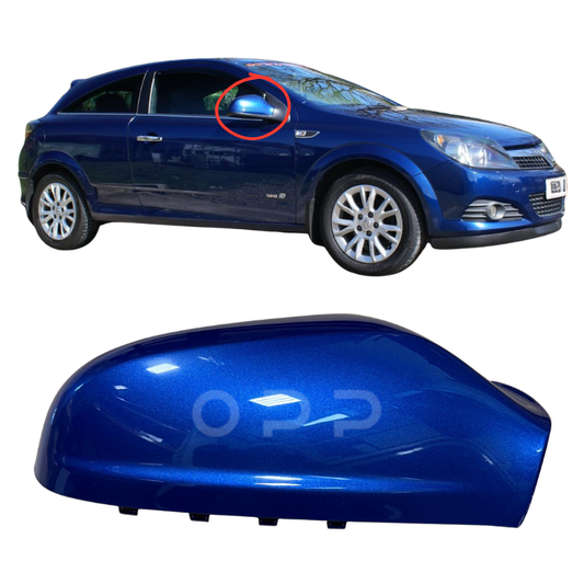 Vauxhall Astra 2004-2009 Door Wing Mirror Cover Painted Olympic Blue