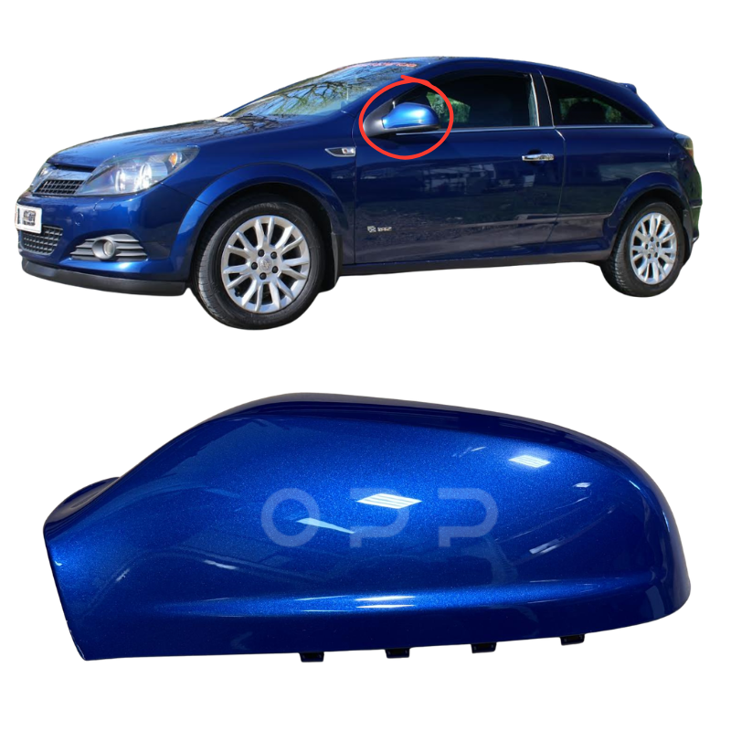 Vauxhall Astra 2004-2009 Door Wing Mirror Cover Painted Olympic Blue