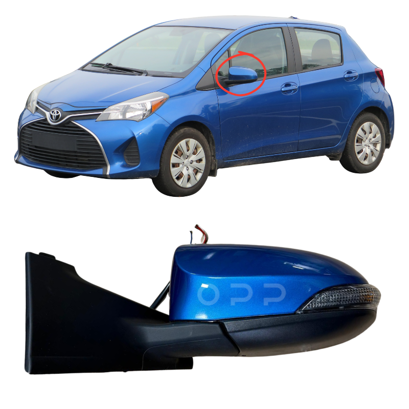Toyota Yaris 2011-2019 Door Wing Mirror Complete Painted Blue Streak