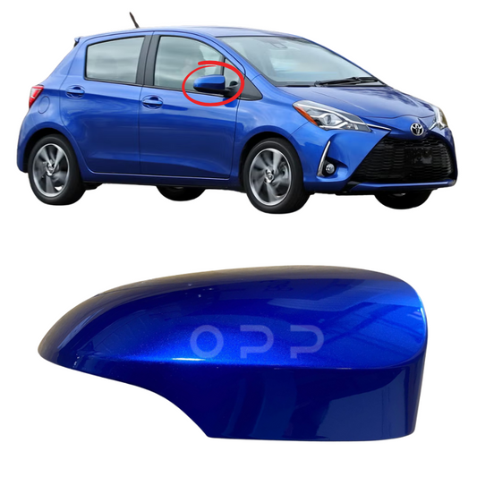 Toyota Yaris 2011-2020 Door Wing Mirror Cover Painted Nebula Blue