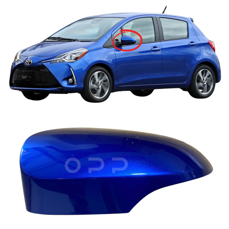 Toyota Yaris 2011-2020 Door Wing Mirror Cover Painted Nebula Blue