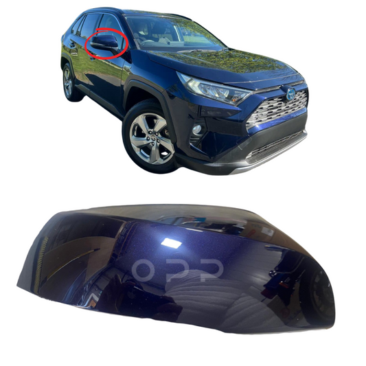 Toyota RAV4 2018-2023 Door Wing Mirror Cover Painted Dark Blue Metallic