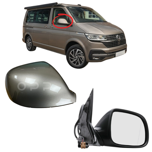 VW Transporter T6 T6.1 2015-2025 Wing Mirror Complete Painted Mojave Beige