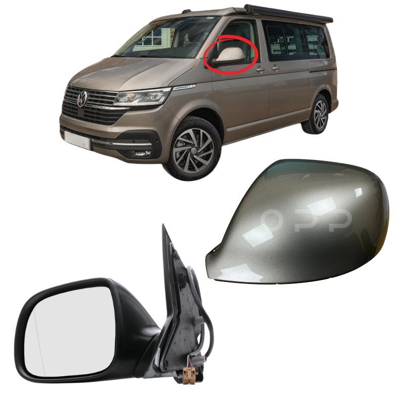VW Transporter T6 T6.1 2015-2025 Wing Mirror Complete Painted Mojave Beige