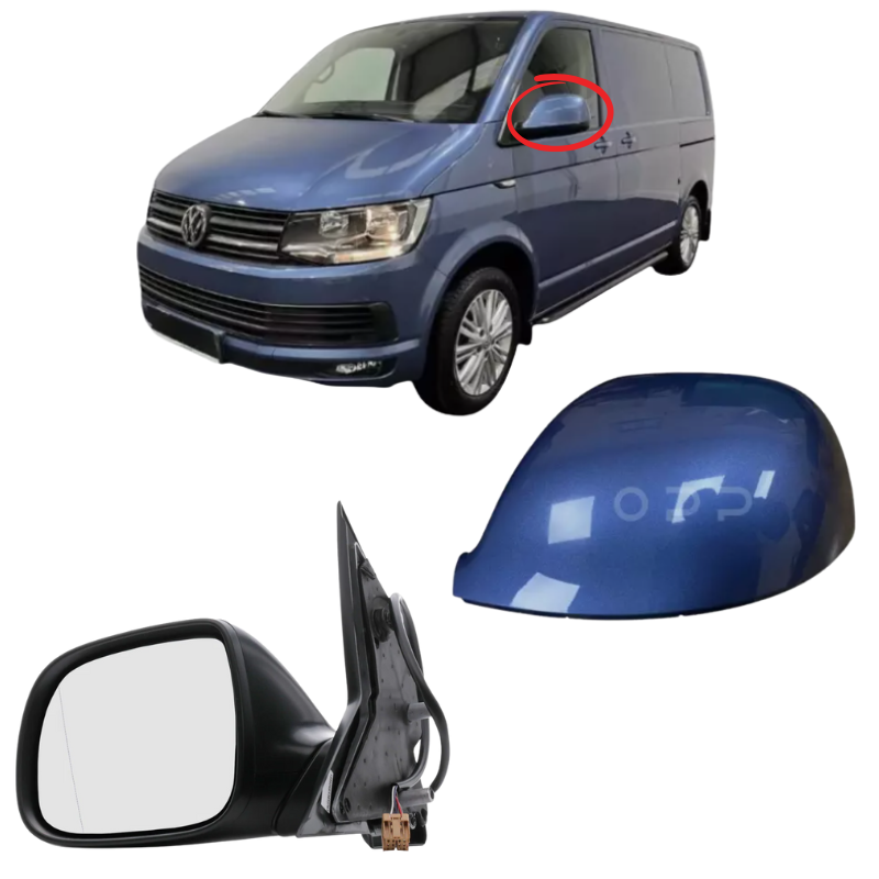 VW Transporter T6 T6.1 2015-2025 Wing Mirror Complete Painted Acapulco Blue
