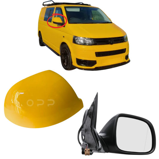 VW Transporter T6 T6.1 2015-2025 Wing Mirror Complete Painted AA Yellow