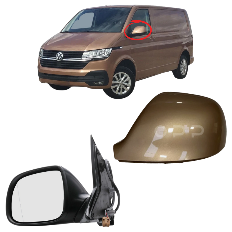 VW Transporter T6 T6.1 2015-2025 Wing Mirror Complete Painted Copper Bronze