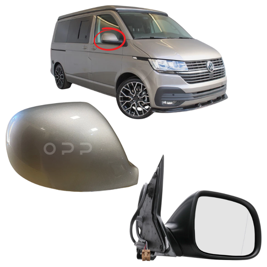 VW Transporter T6 T6.1 2015-2025 Wing Mirror Complete Painted Sand Beige