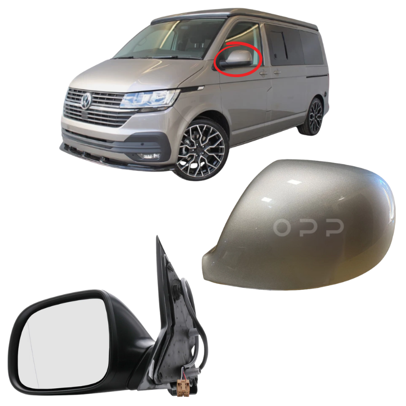 VW Transporter T6 T6.1 2015-2025 Wing Mirror Complete Painted Sand Beige