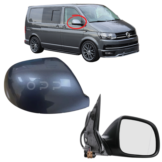 VW Transporter T6 T6.1 2015-2025 Wing Mirror Complete Painted Indium Grey