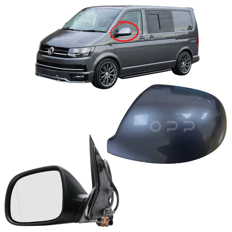 VW Transporter T6 T6.1 2015-2025 Wing Mirror Complete Painted Indium Grey
