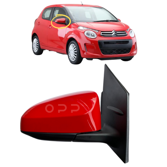 Citroen C1 2014-2022 Door Wing Mirror Complete Electric Painted Red