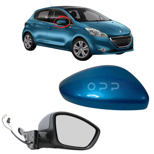 Peugeot 208 2012-2019 Door Wing Mirror Complete Electric Heated Belle Isle Blue KGW