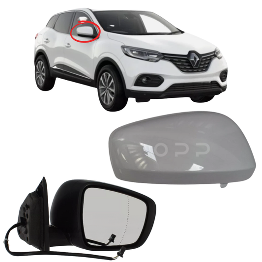 Renault Kadjar 2015-2023 Door Wing Mirror Complete Electric Heated Fluence White QNC